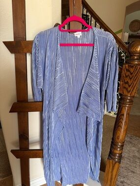 LuLaRoe Blue Striped Women’s Swim Coverup
